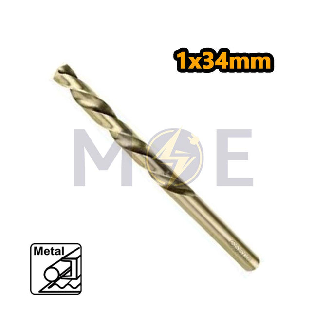 INGCO HSS Metal Drill Bit 1mm (TL:34mm , WL:12mm) | DBT1100103