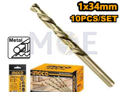 INGCO HSS Metal Drill Bit 1mm (TL:34mm , WL:12mm) | DBT1100103