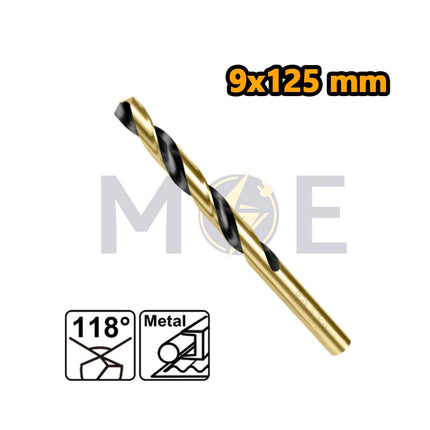 INGCO HSS Metal Drill Bit 9mm (TL:125mm , WL:81mm) | DBT1100903