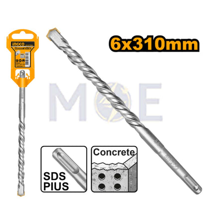INGCO Industrial SDS Plus Concrete Drill Bit 6mm (TL:310mm , WL:250mm) | DBH1210605