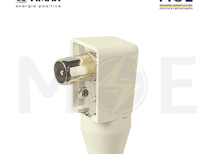 Vimar TV Plug Outlet up to 862 MHz 9.5mm 90° ivory | 01631
