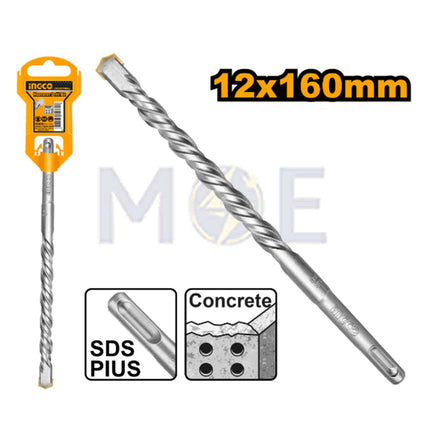 INGCO Industrial SDS Plus Concrete Drill Bit 12mm (TL:160mm , WL:90mm) | DBH1211201