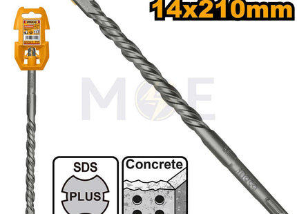 INGCO Industrial SDS Plus Hammer Drill Bit 14mm (TL:210mm , WL:135mm) | DBH1211402