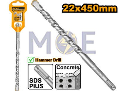 INGCO Industrial SDS Plus Hammer Drill Bit 22mm (TL:450mm , WL:350mm) | DBH1212203