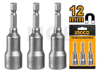 INGCO Magnetic Nut Set 3PCS 12mm TOT HEX | AMN1231