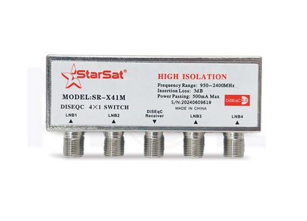 STARSAT Satellite Switch DiSEqC 2.0 4×1 HD SR-X41M