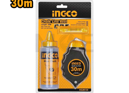 INGCO Chalk Line Reel / Mark thread & powder & eye balance 30mt | HCLR0130