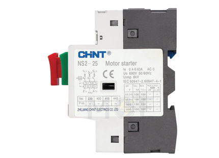 Chint Motor Starter NS2-25 0.63-1A | 511605 | دجنتور حراري - قاطع حماية حرارية