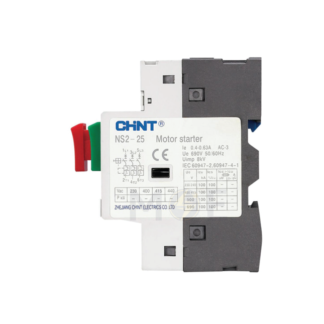 Chint Motor Starter NS2-25 0.63-1A | 511605 | دجنتور حراري - قاطع حماية حرارية