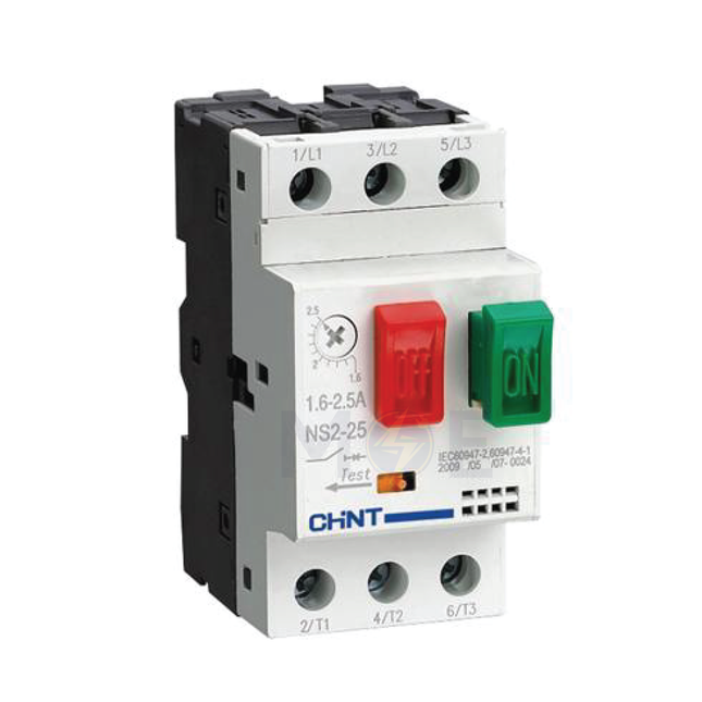 Chint Motor Starter NS2-25 1.6-2.5A | 511607 | دجنتور حراري - قاطع حماية حرارية