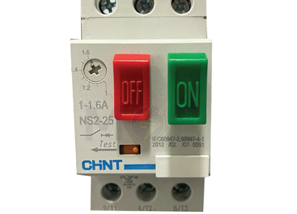 Chint Motor Starter NS2-25 1-1.6A | 511606 | دجنتور حراري - قاطع حماية حرارية