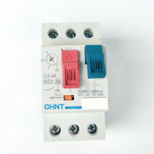 Chint Motor Starter NS2-25 2.5-4A | 511608 | دجنتور حراري - قاطع حماية حرارية