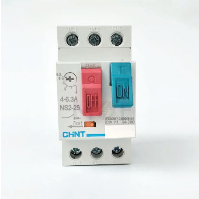 Chint Motor Starter NS2-25 4-6.3A | 511609-495126 | دجنتور حراري - قاطع حماية حرارية
