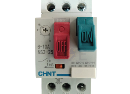 Chint Motor Starter NS2-25 6-10A | 511610-495081 | دجنتور حراري - قاطع حماية حرارية