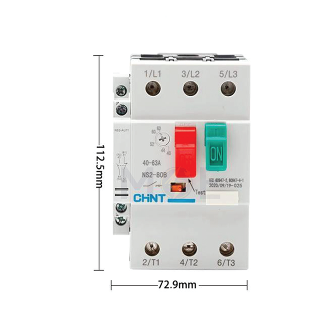 Chint Motor Starter NS2-80B 40-63A | 511604 | دجنتور حراري - قاطع حماية حرارية