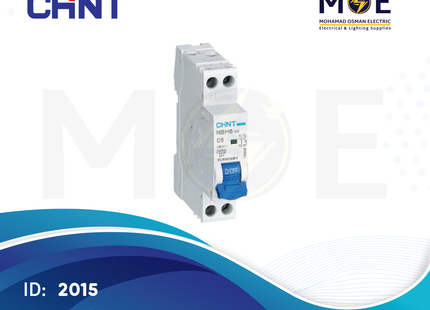Chint MCB NBH8 4.5kA 1P+N 6A DPN | 132115-190234 | دجنتور مجوز بقطبين وحيادي - قاطع كهربائي ثنائي القطب مع حيادي