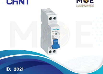 Chint MCB NBH8 4.5kA 1P+N 40A DPN | 132121 | دجنتور مجوز بقطبين وحيادي - قاطع كهربائي ثنائي القطب مع حيادي