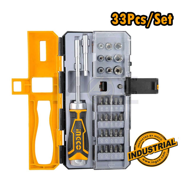 INGCO Screwdriver with Bits Set of 33Pcs  HKSDB0338