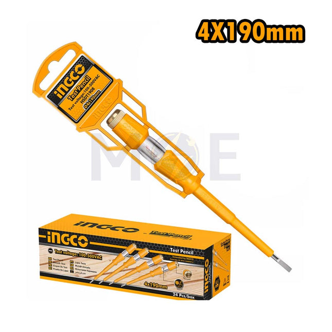 INGCO Slotted Voltage Tester Screwdriver 4X190mm  HSDT1908