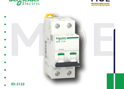 Schneider MCB ik60N 2P C 6KA 10A | A9K24210 | دجنتور كهرباء مجوز - قاطع كهربائي