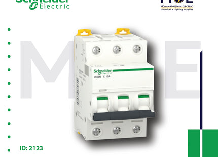 Schneider MCB ik60N 3P C 6KA 10A | A9K24310 | دجنتور كهرباء ثلاثة فاز