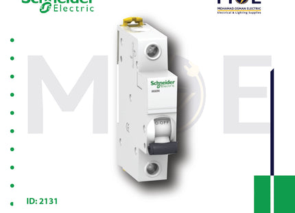 Schneider MCB ik60N 1P C 6KA 16A | A9K24116 | دجنتور كهرباء مفرد - قاطع كهربائي