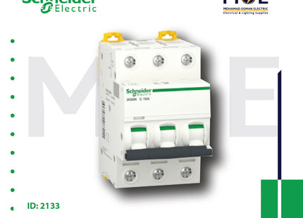 Schneider MCB ik60N 3P C 6KA 16A | A9K24316 | دجنتور كهرباء ثلاثة فاز