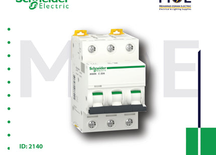 Schneider MCB ik60N 3P C 6KA 20A | A9K24320 | دجنتور كهرباء ثلاثة فاز