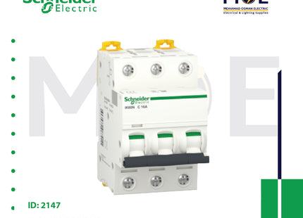 Schneider MCB ik60N 3P C 6KA 25A | A9K24325 | دجنتور كهرباء ثلاثة فاز