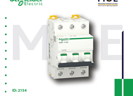 Schneider MCB ik60N 3P C 6KA 32A | A9K24332 | دجنتور كهرباء ثلاثة فاز