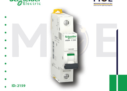 Schneider MCB ik60N 1P C 6KA 40A | A9K24140 | دجنتور كهرباء مفرد - قاطع كهربائي
