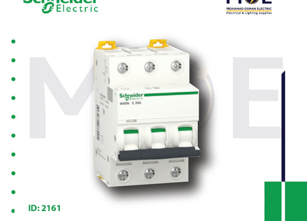 Schneider MCB ik60N 3P C 6KA 40A | A9K24340 | دجنتور كهرباء ثلاثة فاز