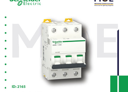 Schneider MCB ik60N 3P C 6KA 50A | A9K24350 | دجنتور كهرباء ثلاثة فاز