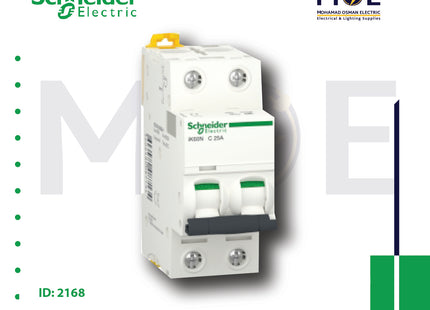Schneider MCB ik60N 2P C 6KA 63A | A9K24263 | دجنتور كهرباء مجوز - قاطع كهربائي