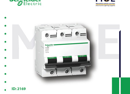 Schneider MCCB iC120N 3P C 10KA 63A | A9N18364 | دجنتور صناعي على سكة ثلاثة فاز