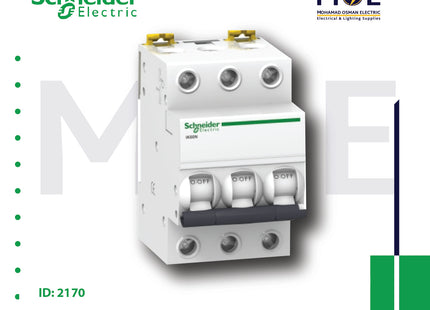 Schneider MCB ik60N 3P C 6KA 63A | A9K24363 | دجنتور كهرباء ثلاثة فاز