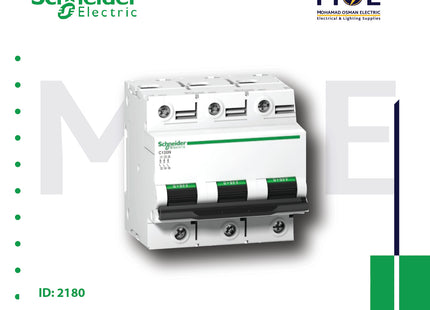 Schneider MCCB iC120N 3P C 10KA 80A | A9N18365 | دجنتور صناعي على سكة ثلاثة فاز