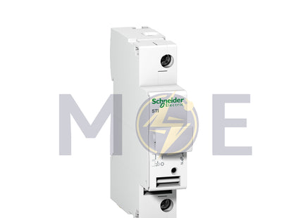 Schneider STI Din Fuse Holder 10.3x38mm 25A 500VAC 1P 1module | A9N15636 | دجنتور بيت فيوز مفرد - حامل فيوز على سكة دين - قاعدة فيوز