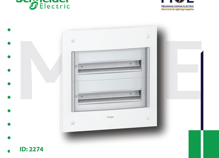 Schneider Pragma IP40 Flush Mount Distribution Board Without Door 456x480x86mm 2Rx18module 36module | PRA25218 | تابلو بلاستيك مخفي بدون غطا
