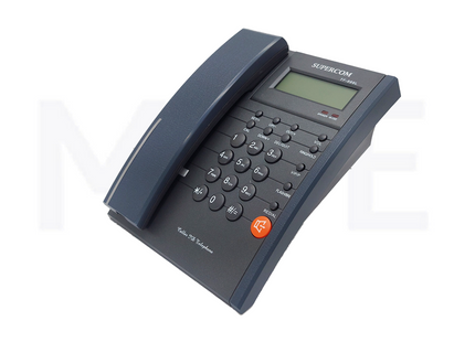 Supercom Landline Corded Desk Phone Full Option Caller ID LCD Display Speaker Iron Gray | TF999L