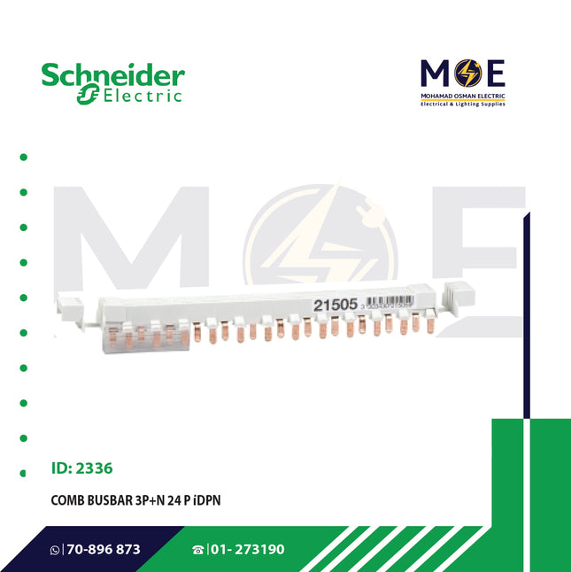 Schneider COMB BUSBAR 3P+N 24 Module ule iDPN | 21507 | بارفاز