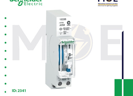 Schneider IH Time Switch 230V AC 24Hours 1C 16A 1module | 15336 | تايمر سكة اربعة و عشرون ساعة