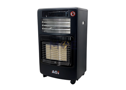 AGI Quartz Electric & Gas Heater 1200W (3x400W) | AG-H703 | دفاية غاز و كهرباء و مروحة ثلاث شمعات