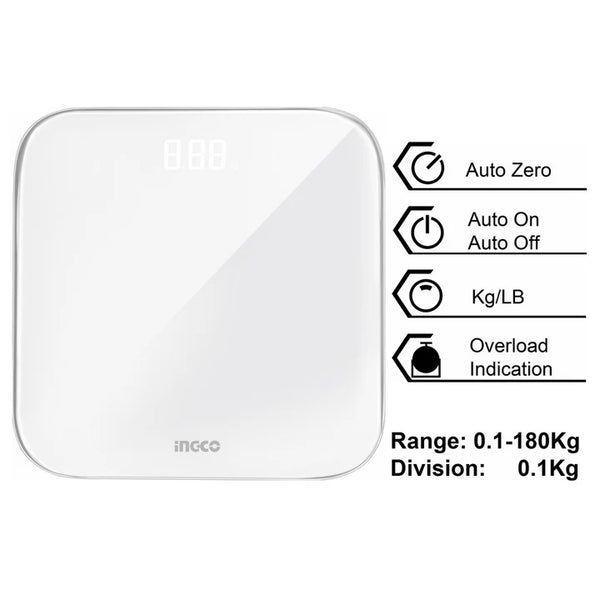 INGCO_Digital_Body_Scale_0.1-180Kg_HESA41802 ميزان إنكو ديجيتال في 
لبنان لقياس وزن الجسم