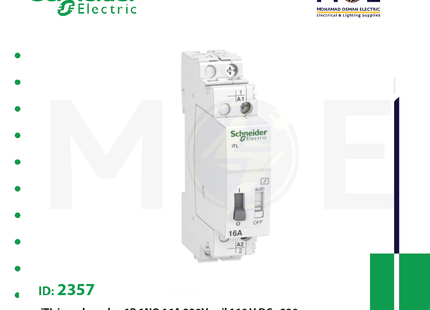 Schneider iTL impulse relay 1P 1NO 16A 230V coil 110 VDC - 230-240 VAC 50/60Hz | A9C30811 | تيليربتور
