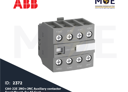 ABB CA4-22E 2NO+2NC Auxiliary Contactor Front Mount For AF Cont. | 1SBN010140R1022 | مساعد كونتكتور - اكزليير