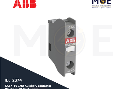 ABB CA5X-10 1NO Auxiliary Contactor Block For AX Contactors | 1SBN019010R1010 | مساعد كونتكتور - اكزليير