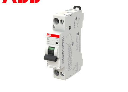 ABB MCB SN201T C06 1P+N 3kA 6A DPN | 2CSS235102R0064 | دجنتور مجوز بقطبين وحيادي - قاطع كهربائي ثنائي القطب مع حيادي