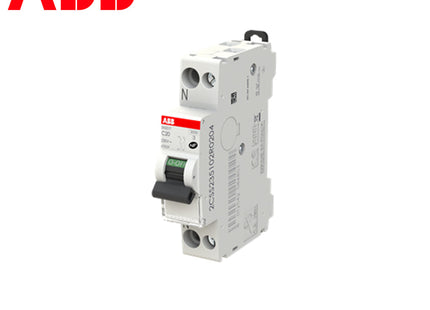ABB MCB SN201T C20 1P+N 3kA 20A DPN | 2CSS235102R0204 | دجنتور مجوز بقطبين وحيادي - قاطع كهربائي ثنائي القطب مع حيادي