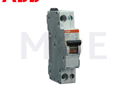 ABB MCB SN201T C25 1P+N 3kA 25A DPN | 2CSS235102R0254 | دجنتور مجوز بقطبين وحيادي - قاطع كهربائي ثنائي القطب مع حيادي